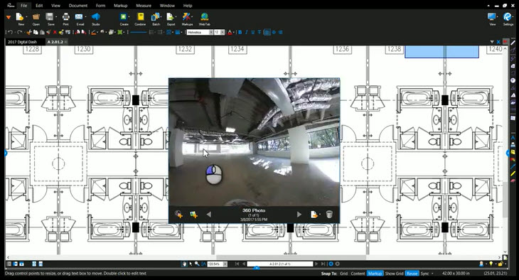 Add images from 360 degree photos to your PDFs in Bluebeam Revu - Bluebeam Training - Punch Workflows