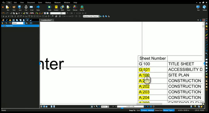 Quickly hyperlink all your sections and elevations with Bluebeam Revu - Bluebeam Training - Document Management