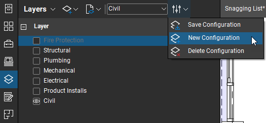 Create Layer Configurations to manage visibility of layers