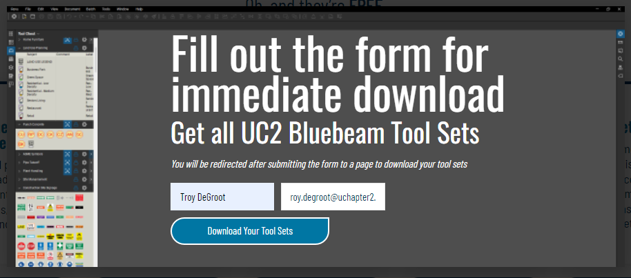 FREE Bluebeam Revu toolset download