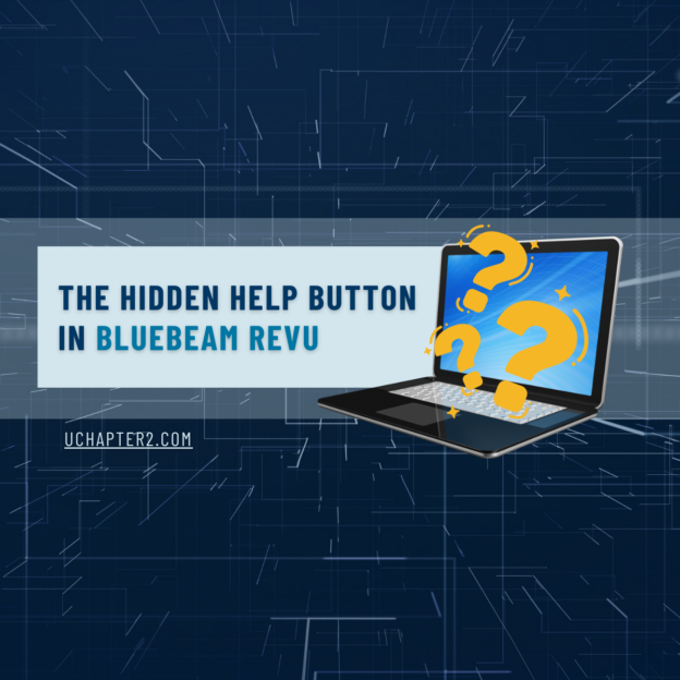 Bluebeam Revu interface showing custom help button using WebTab customization
