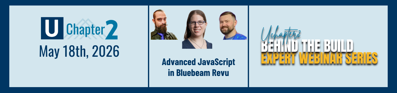 advanced javascript in bluebeam webinar showing workflow automation and data integration